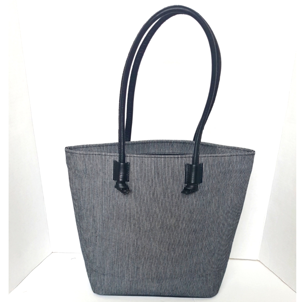 Tote Bag Jeans Texture and leather